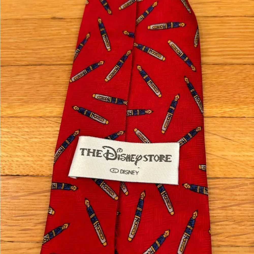 Disney Store Mickey Mouse vintage red silk tie